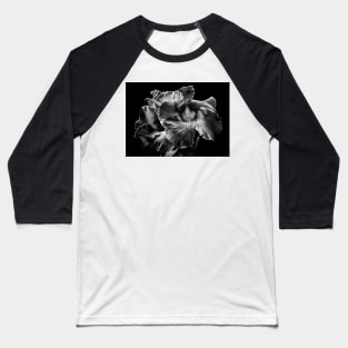 Backyard Flowers In Black And White 2 Baseball T-Shirt